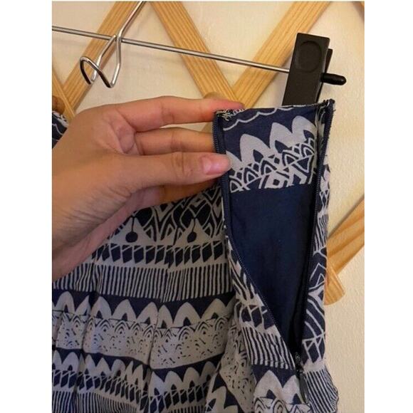 Free People Shorts Women's 8 Navy Lost Temple High Rise Flounce Side Zip - Picture 6 of 7